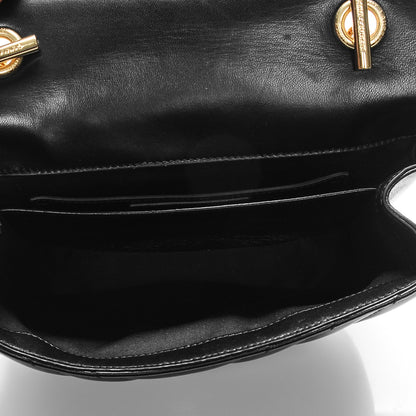 Saint Laurent Lambskin Matelasse Chevron Monogram Bubble Chain Crossbody Black 5 of 6
