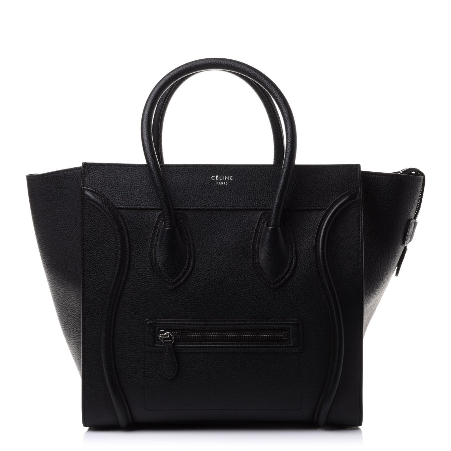 Drummed Calfskin Mini Luggage Black