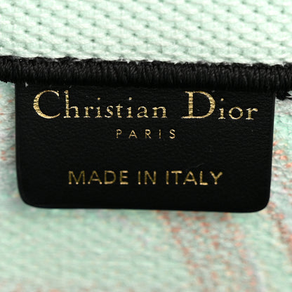 Christian Dior Canvas Embroidered Souvenir Saint Tropez Medium Book Tote Natural Multicolor 6 of 12
