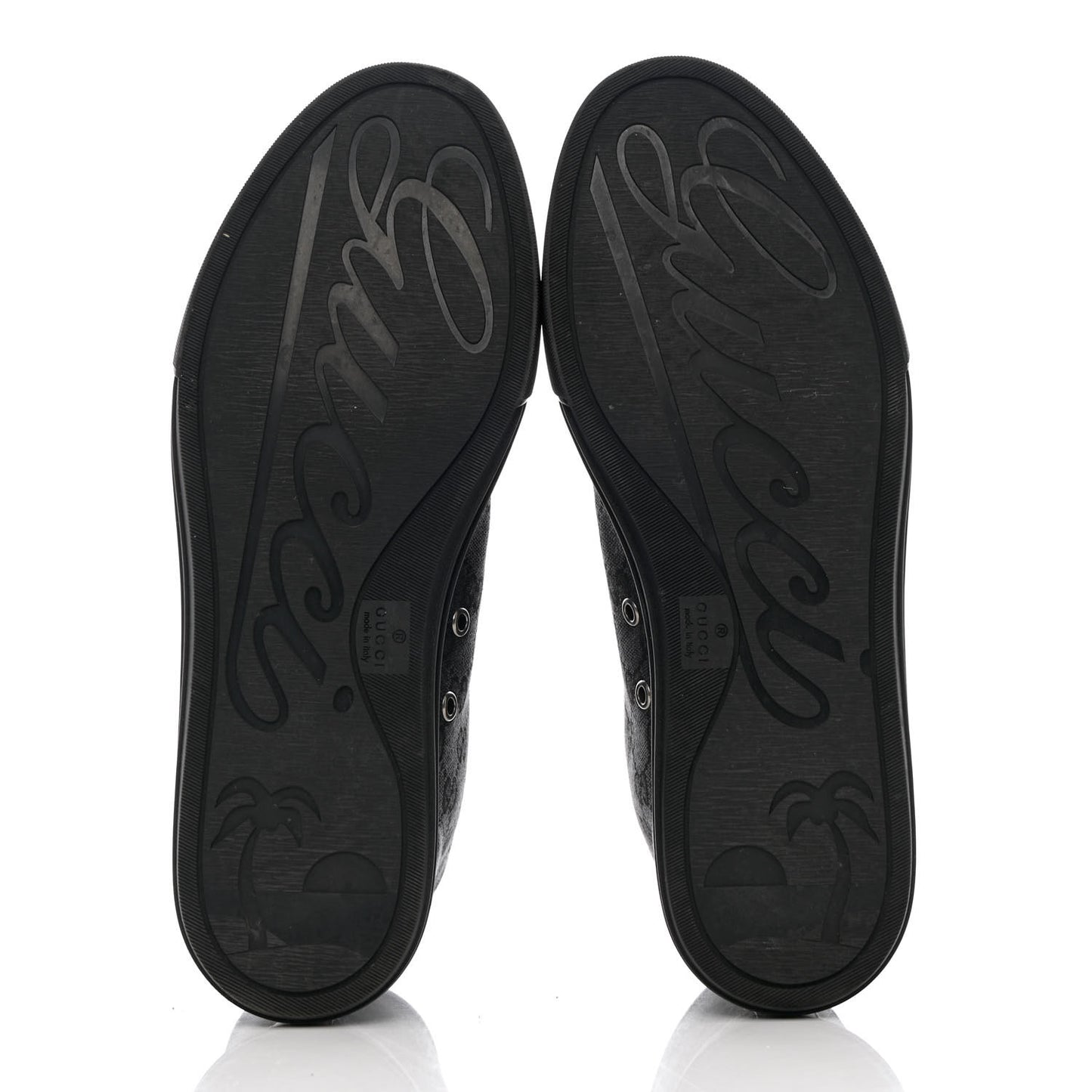 Monogram Mens High Top Sneakers 8 Black