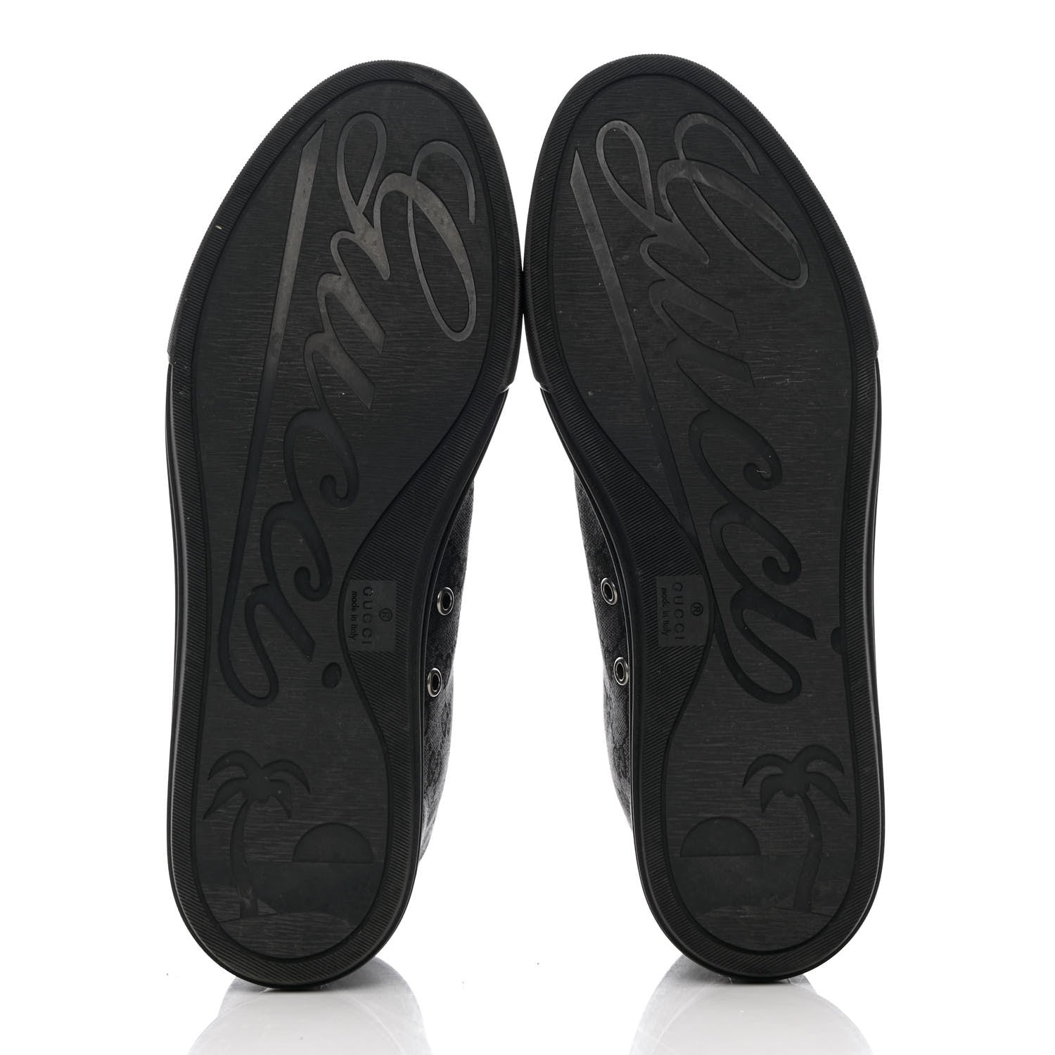 Gucci Monogram Mens High Top Sneakers 8 Black 5 of 12