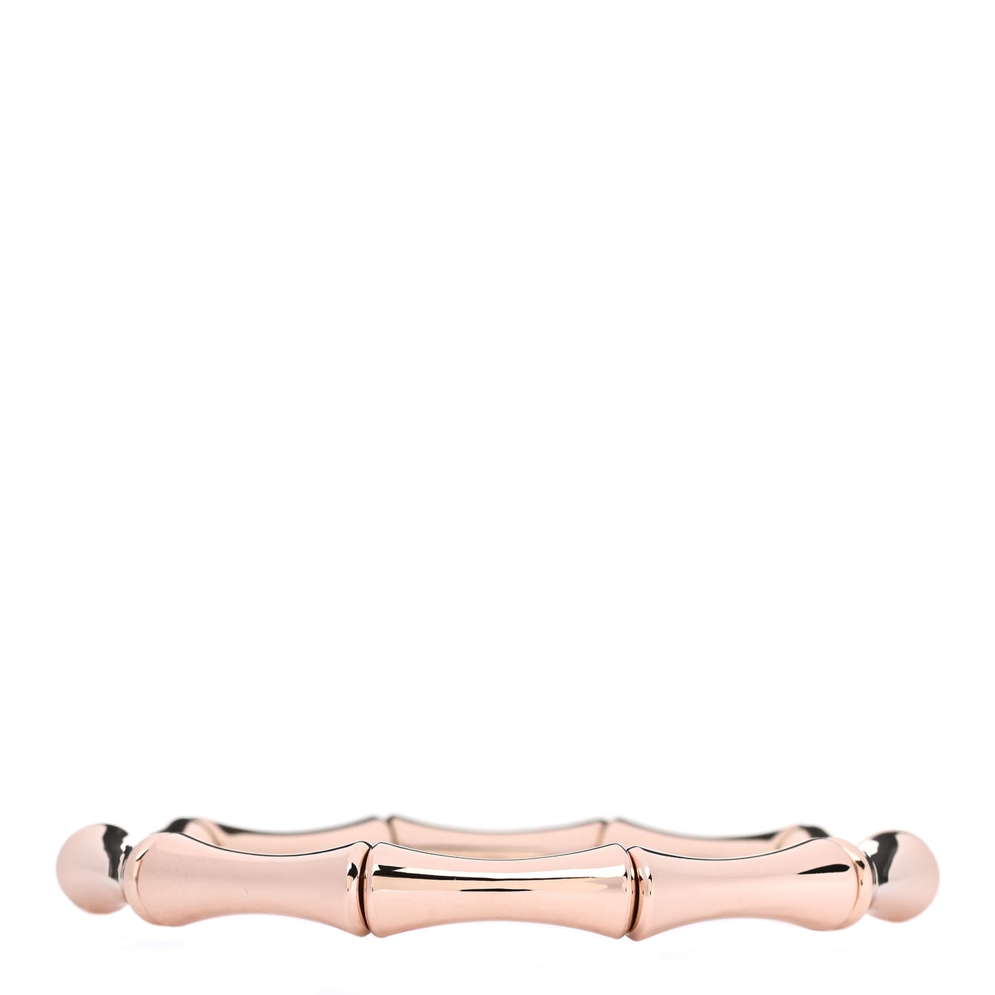 18K Rose Gold Medium Bamboo Spring Bracelet 17