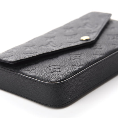Louis Vuitton Empreinte Pochette Felicie Chain Wallet Black 6 of 11