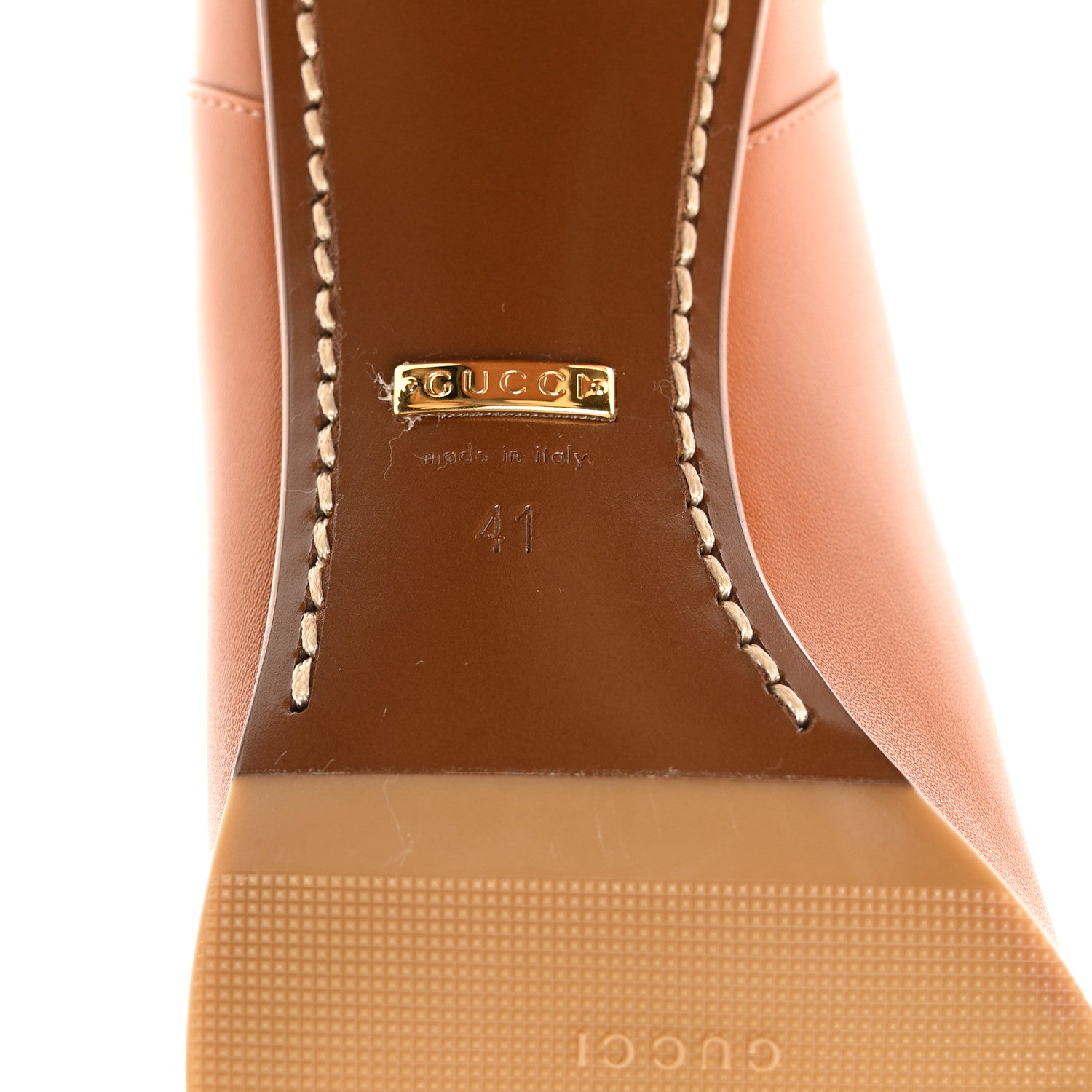 Gucci Calfskin Half Horsebit Tall Boots 41 Cognac 7 of 12