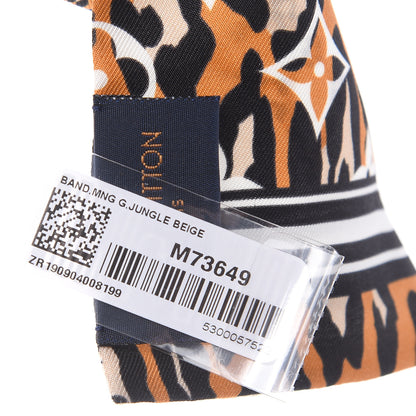 Louis Vuitton Silk Monogram Giant Jungle Bandeau Ivory 3 of 5