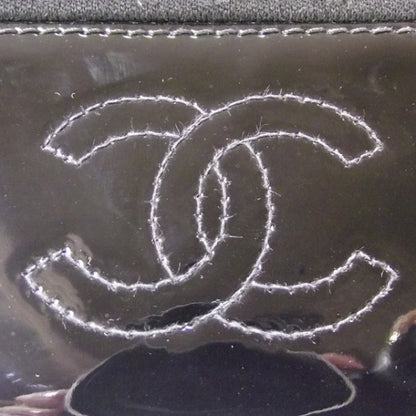 Chanel Patent Trim Jersey Shoulder Bag Black 5 of 8