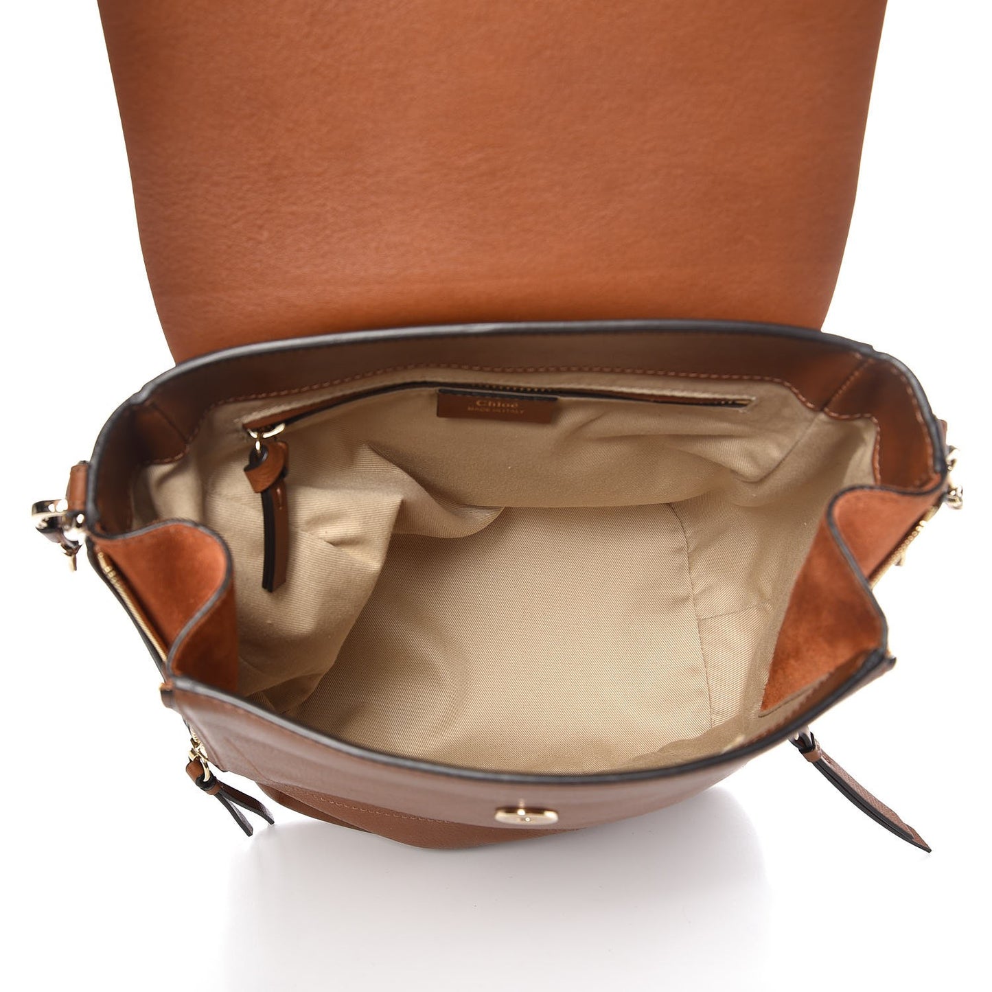 Suede Calfskin Medium Faye Backpack Tobacco