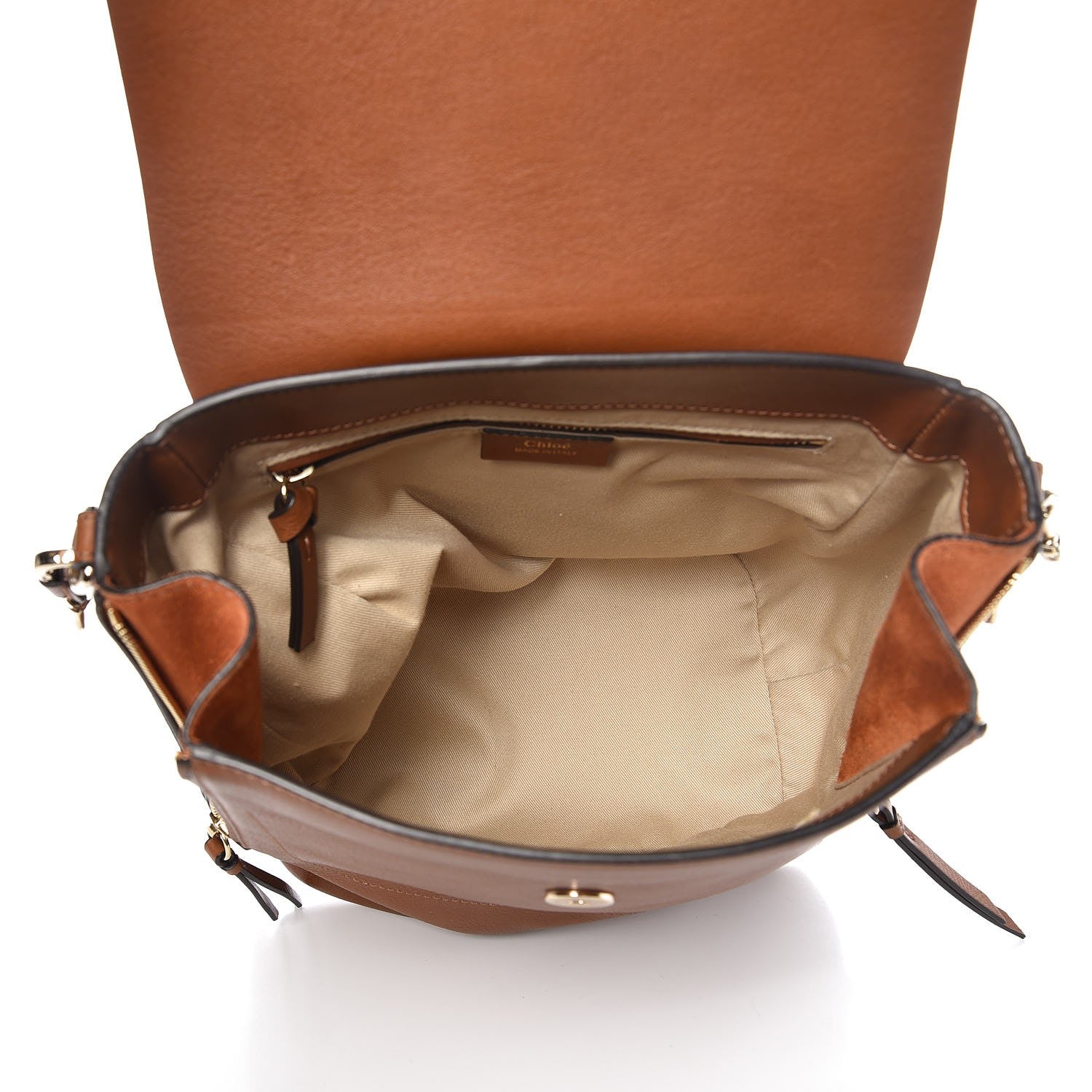 Chloe Suede Calfskin Medium Faye Backpack Tobacco 5 of 9