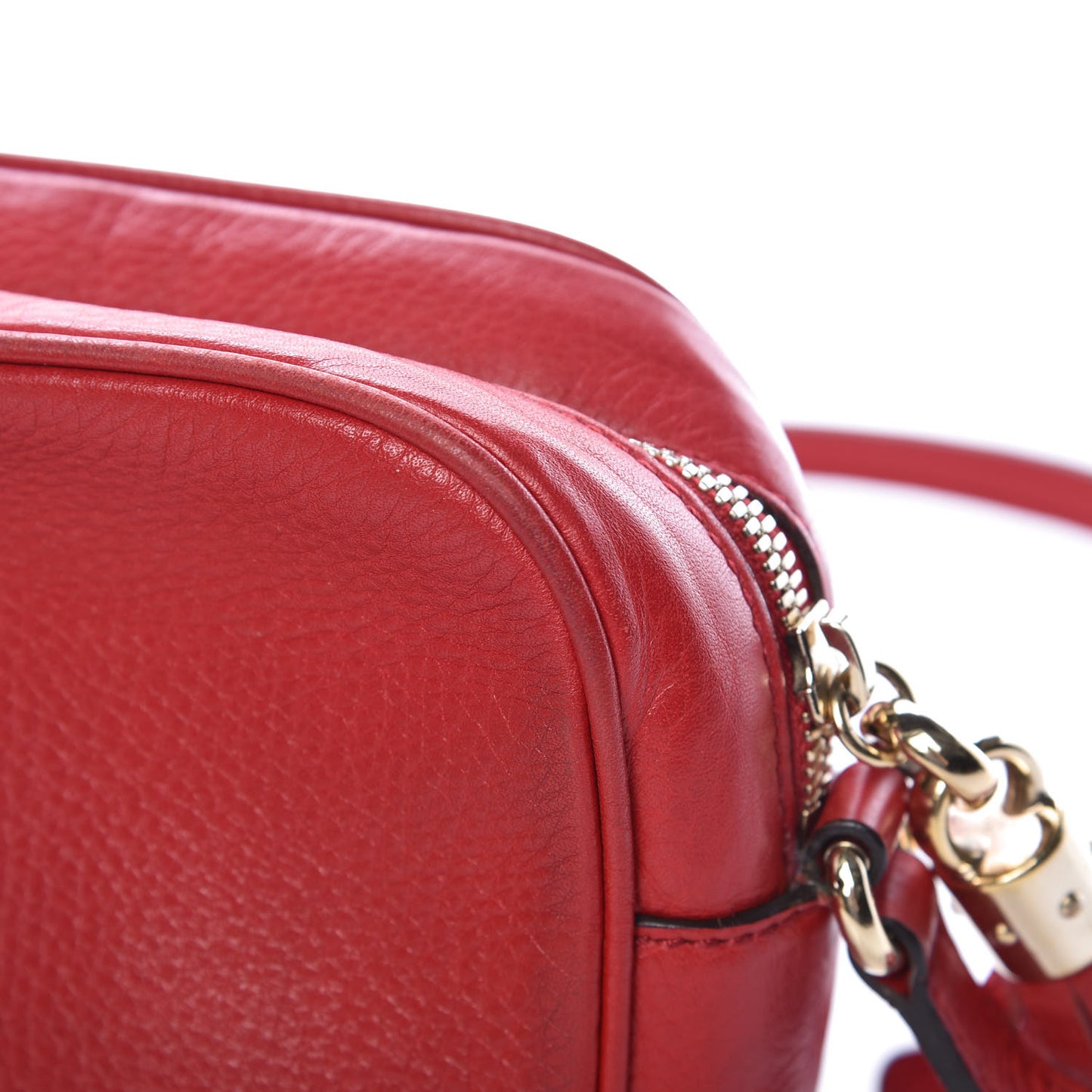Pebbled Calfskin Small Soho Disco Bag Tabasco Red
