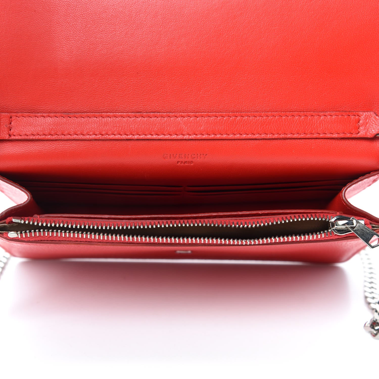 Givenchy Sugar Goatskin Pandora Chain Wallet Red 5 of 11