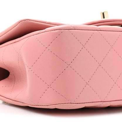 Chanel Lambskin Quilted Mini Chain Top Handle Rectangular Flap Pink 9 of 9