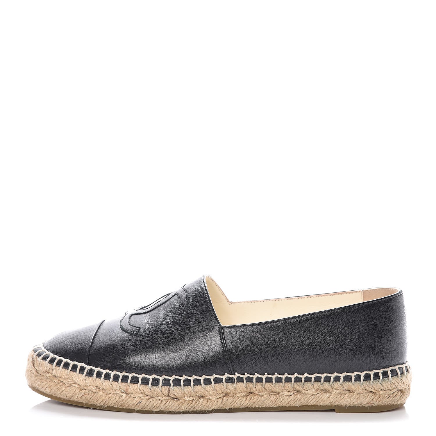 Chanel Lambskin CC Espadrilles 38 Black 1 of 14