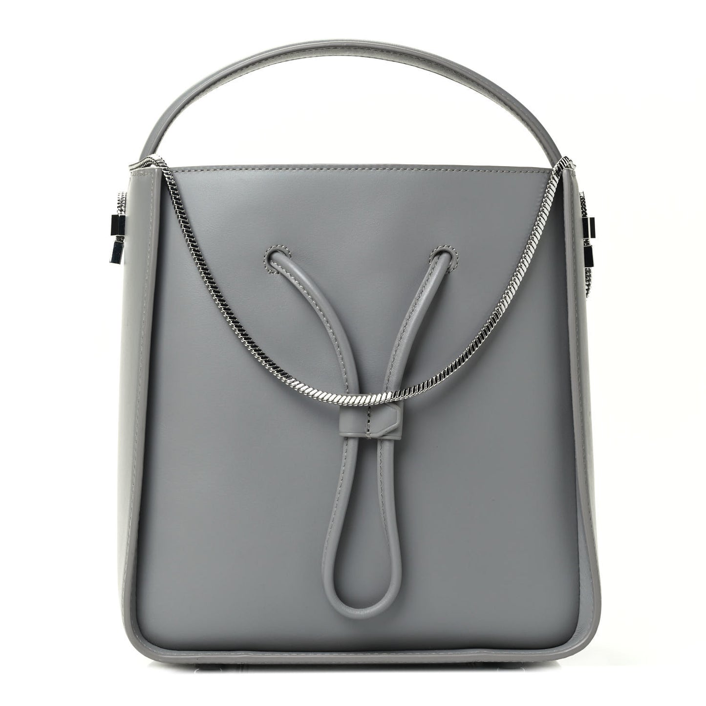 Smooth Calfskin Small Soleil Bucket Bag Cement