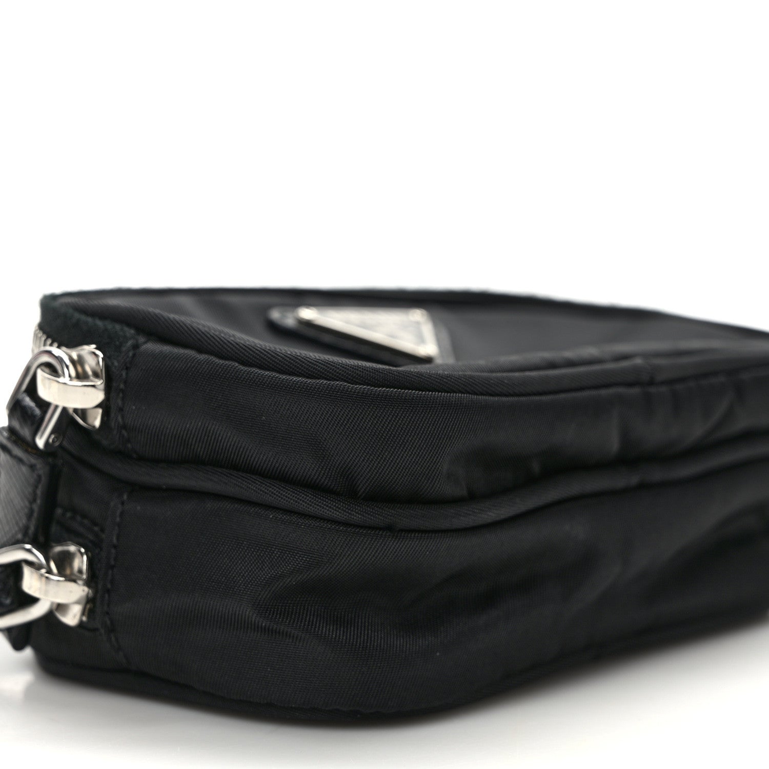 Prada Nylon Saffiano Mini Top Handle Bag Black 9 of 14