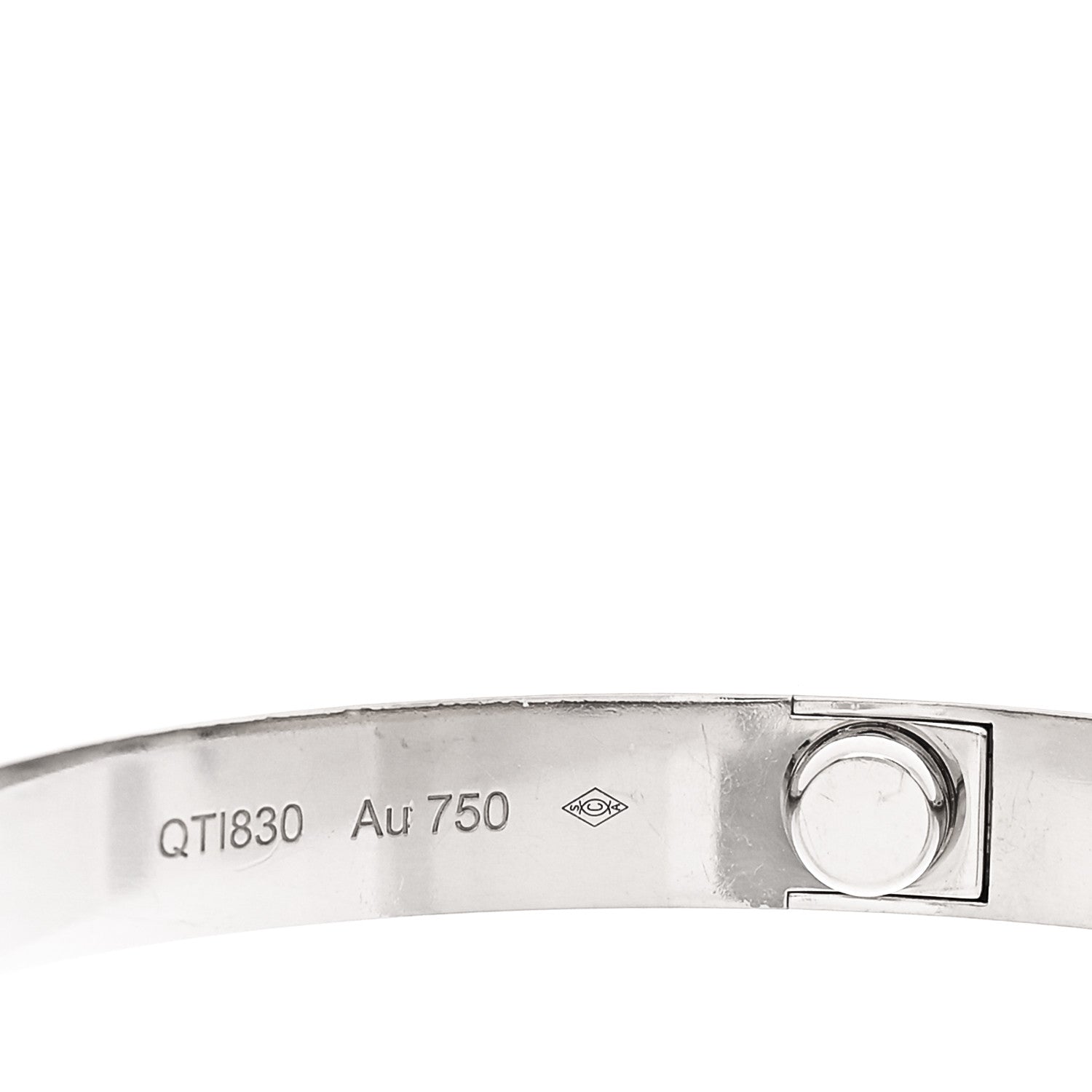 Cartier 18K White Gold LOVE Bracelet 18 6 of 9