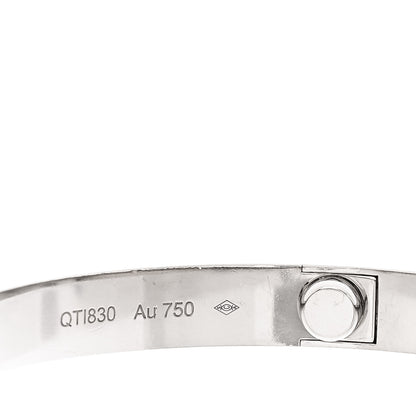 Cartier 18K White Gold LOVE Bracelet 18 6 of 9