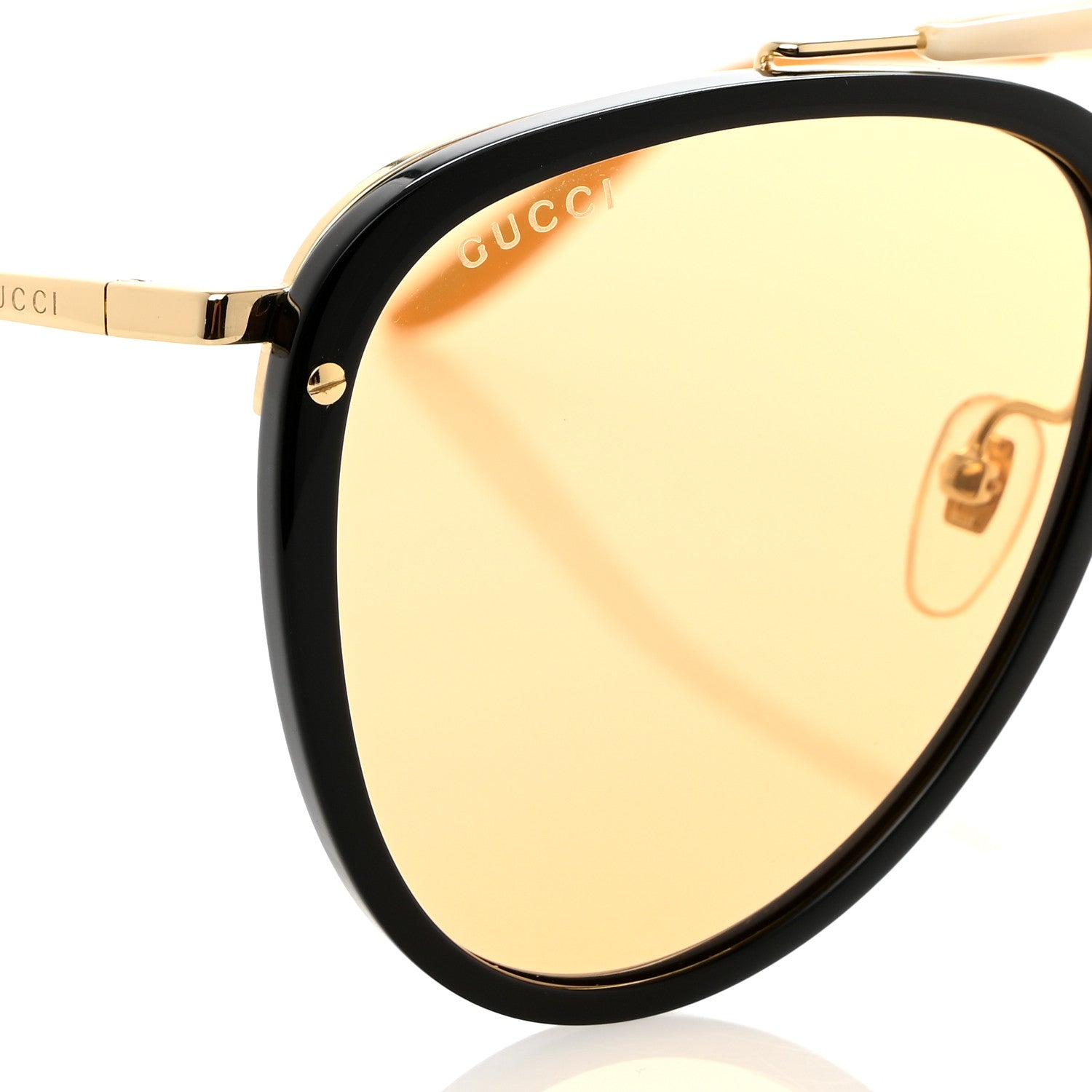 Gucci Metal Aviator Sunglasses GG0672S Black 7 of 8