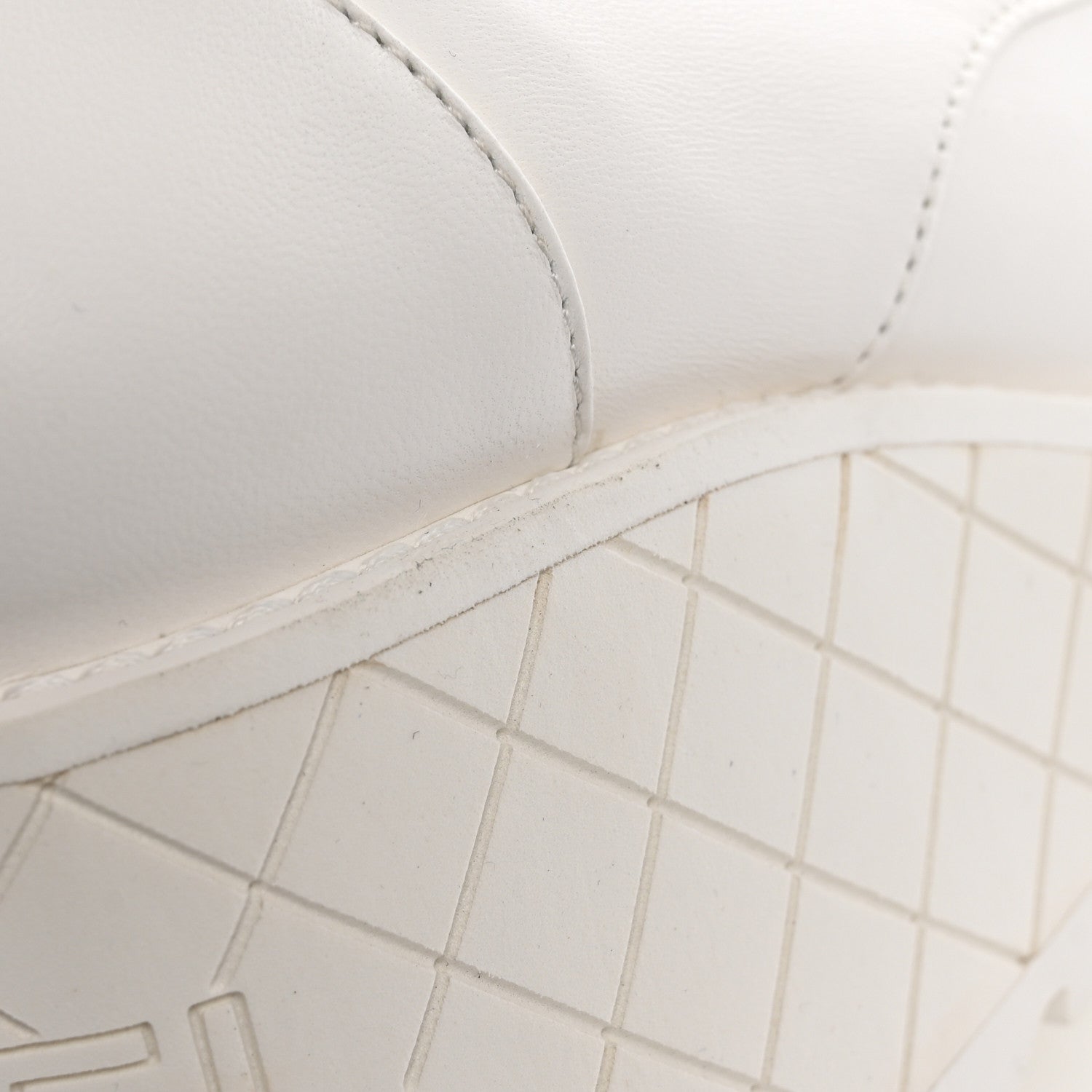 Chanel Lambskin Quilted Lace Up Wedge Combat Boots 37.5 White 17 of 18