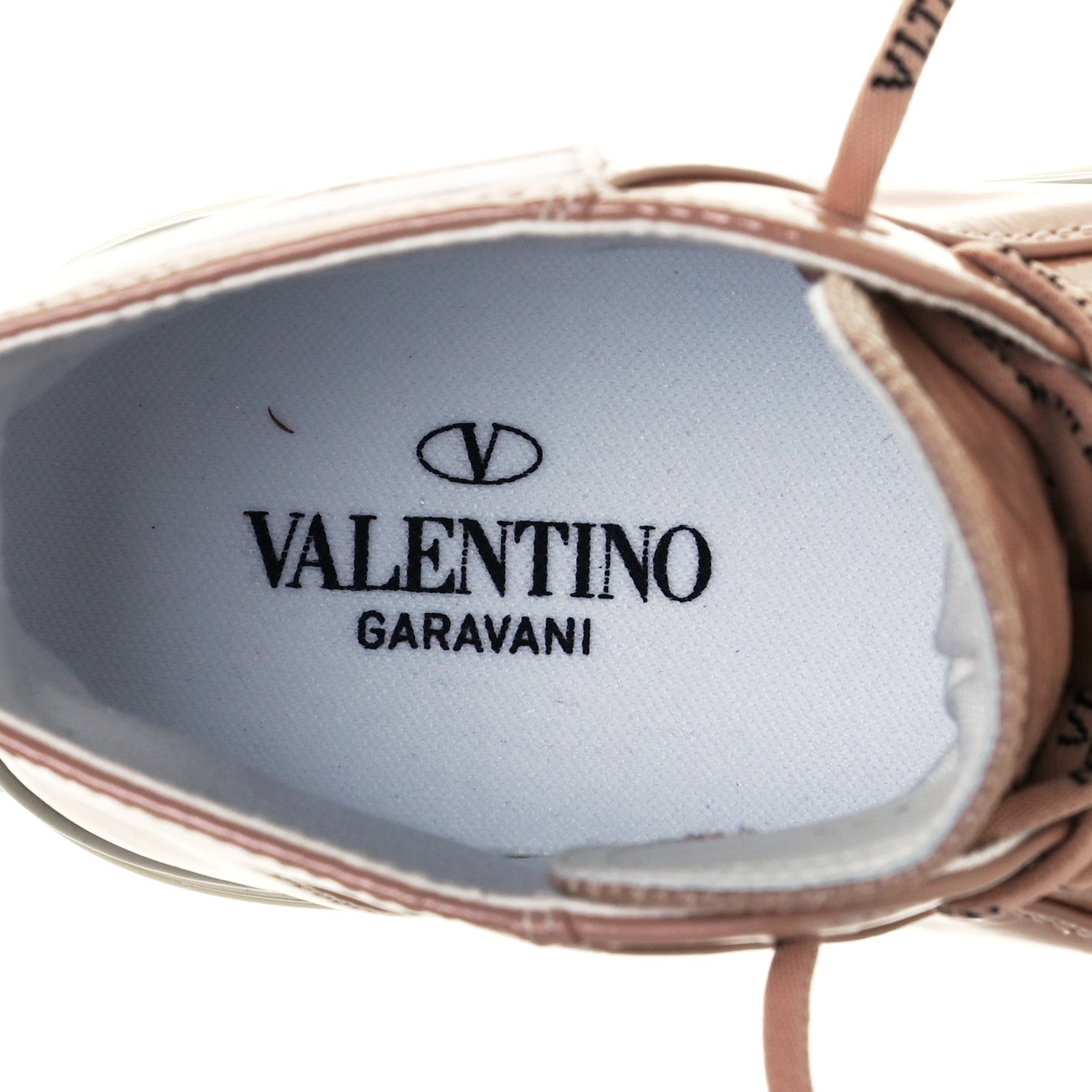 Valentino Garavani Patent Calfskin Womens Giggies High Top Sneakers 39.5 Rose Cannelle 10 of 10