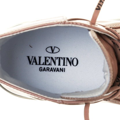 Valentino Garavani Patent Calfskin Womens Giggies High Top Sneakers 39.5 Rose Cannelle 10 of 10