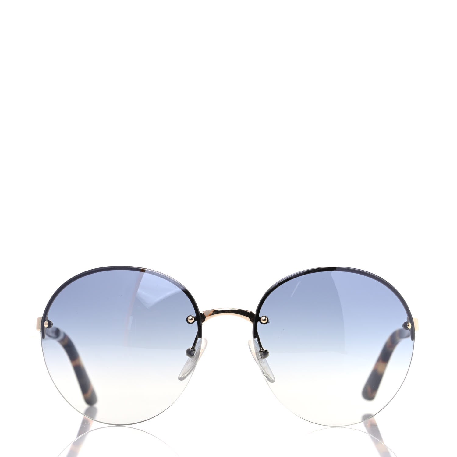 Prada Metal Round Sunglasses SPR 68V Blue 2 of 8