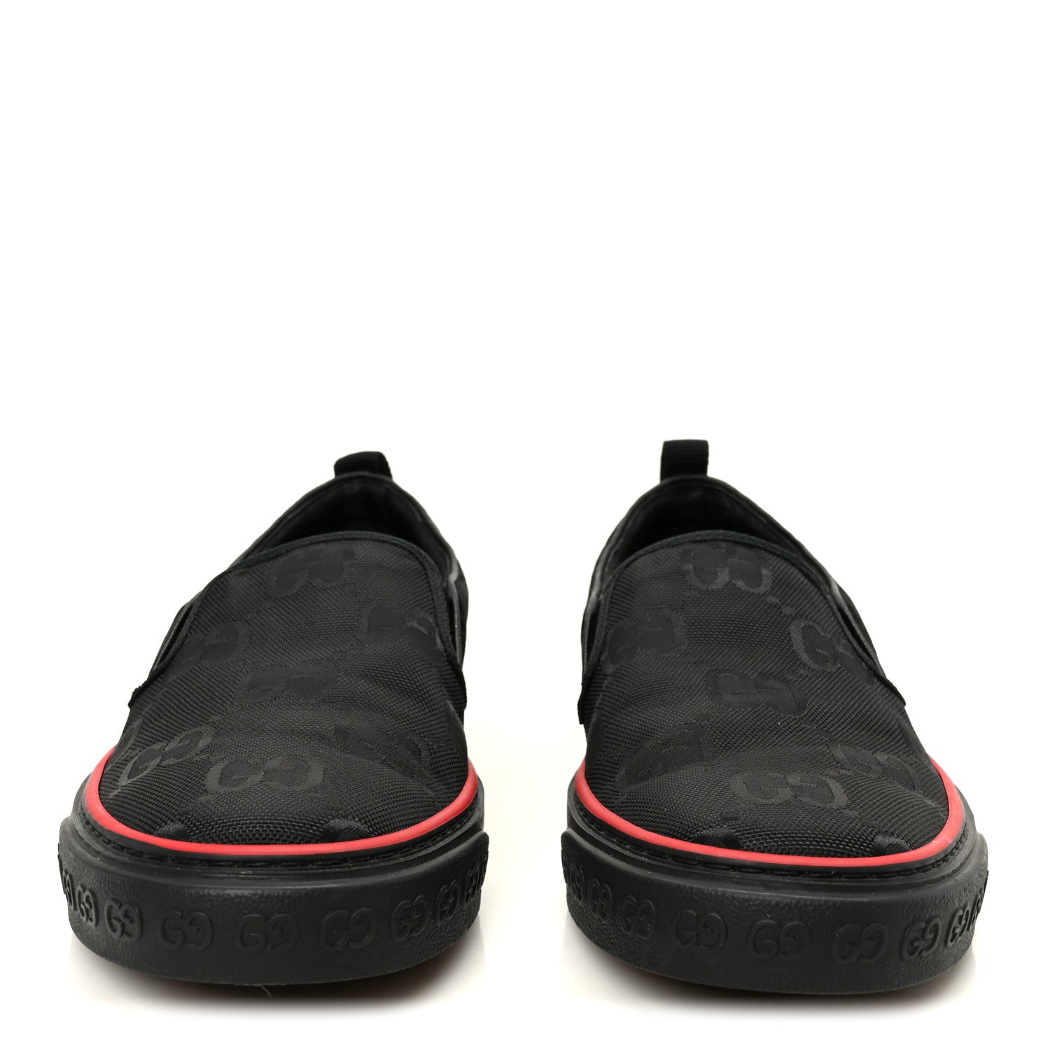Gucci GG Nylon Mens 1977 Tennis Slip On Sneakers 8.5 Black 3 of 8