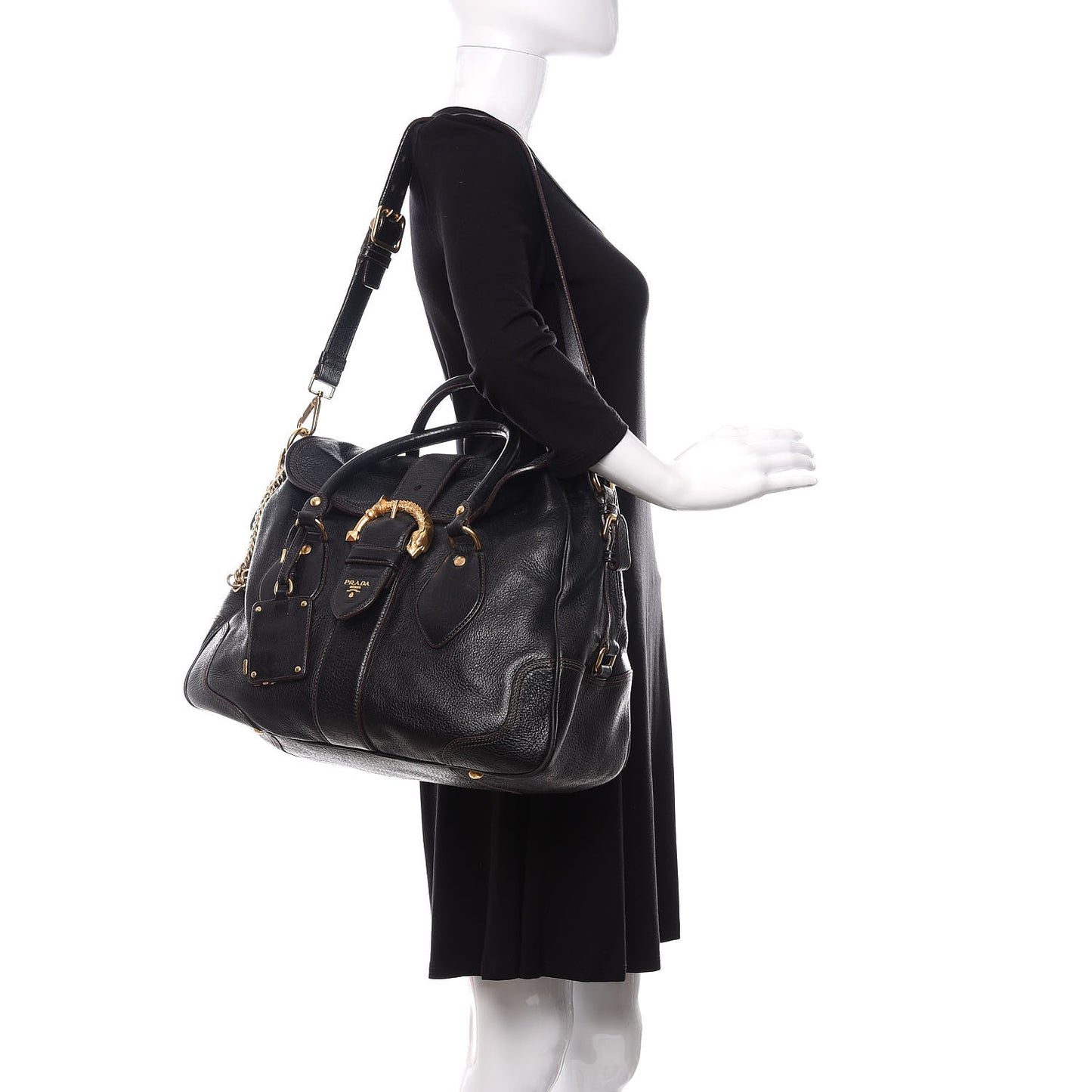 Cervo Deerskin Bag Black