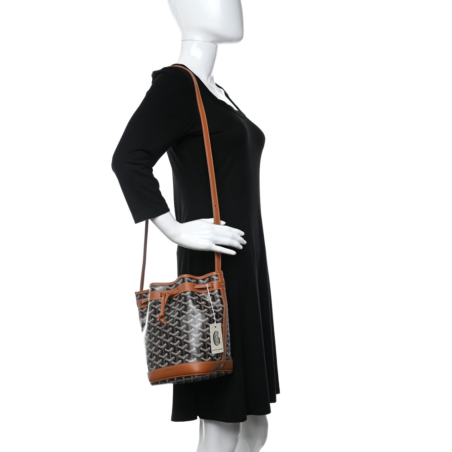 Goyardine Petit Flot Bucket Bag PM Black Gold
