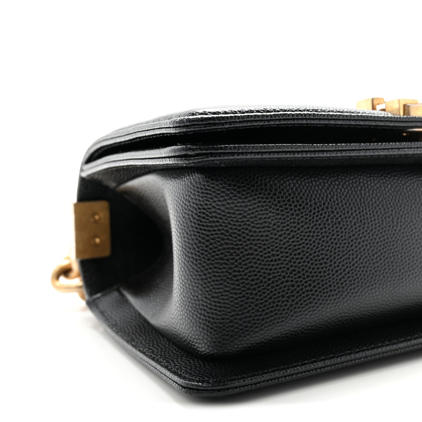 Caviar Quilted Small Boy Flap Black