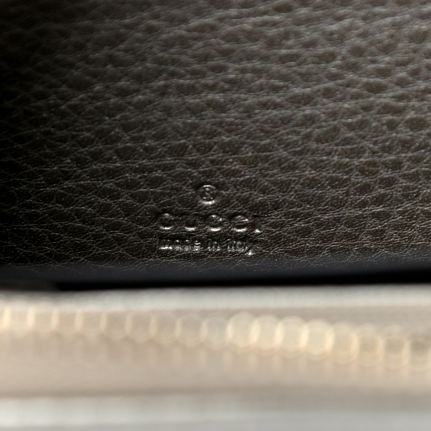 Metallic Pebbled Calfskin Soho Zip Around Wallet Golden Beige