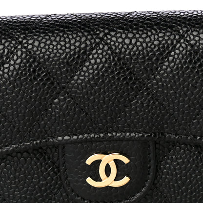 Chanel Caviar Quilted Flap Card Holder Black 9 of 12