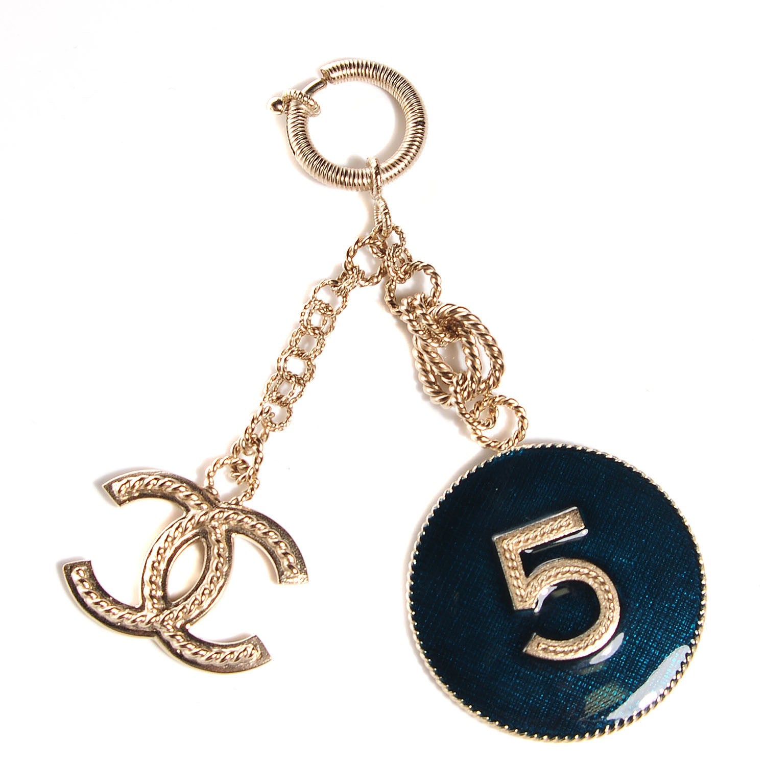 Chanel CC N°5 Bag Charm Light Gold 1 of 5