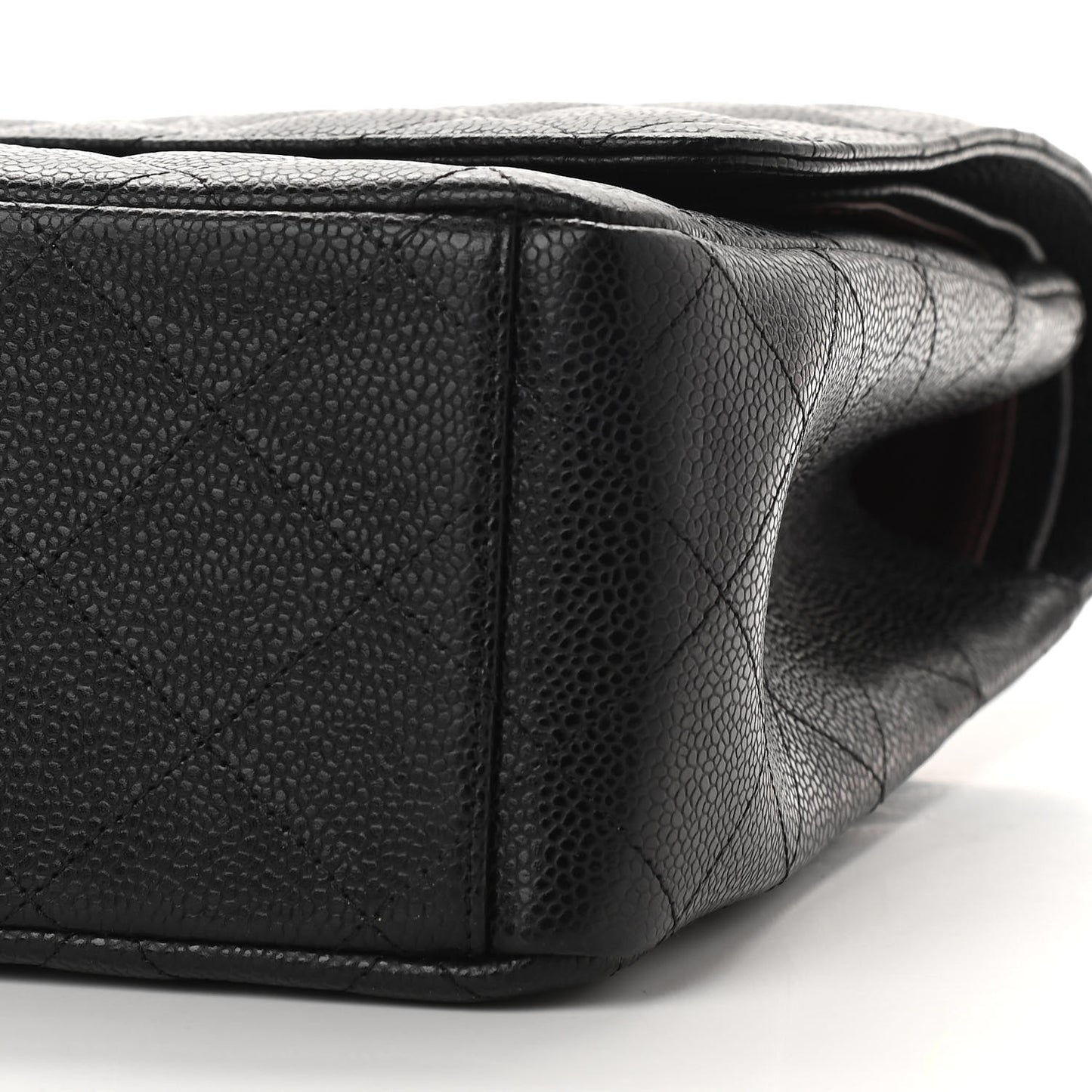 Caviar Quilted Maxi Double Flap Black