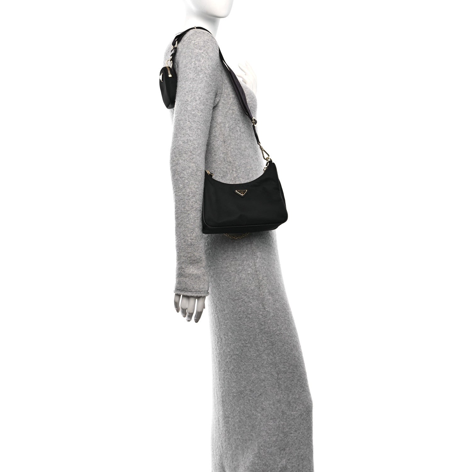 Prada Nylon Re-Edition 2005 Shoulder Bag Black 2 of 9