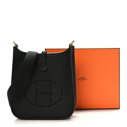 Hermes Taurillon Clemence Evelyne TPM Black 10 of 10
