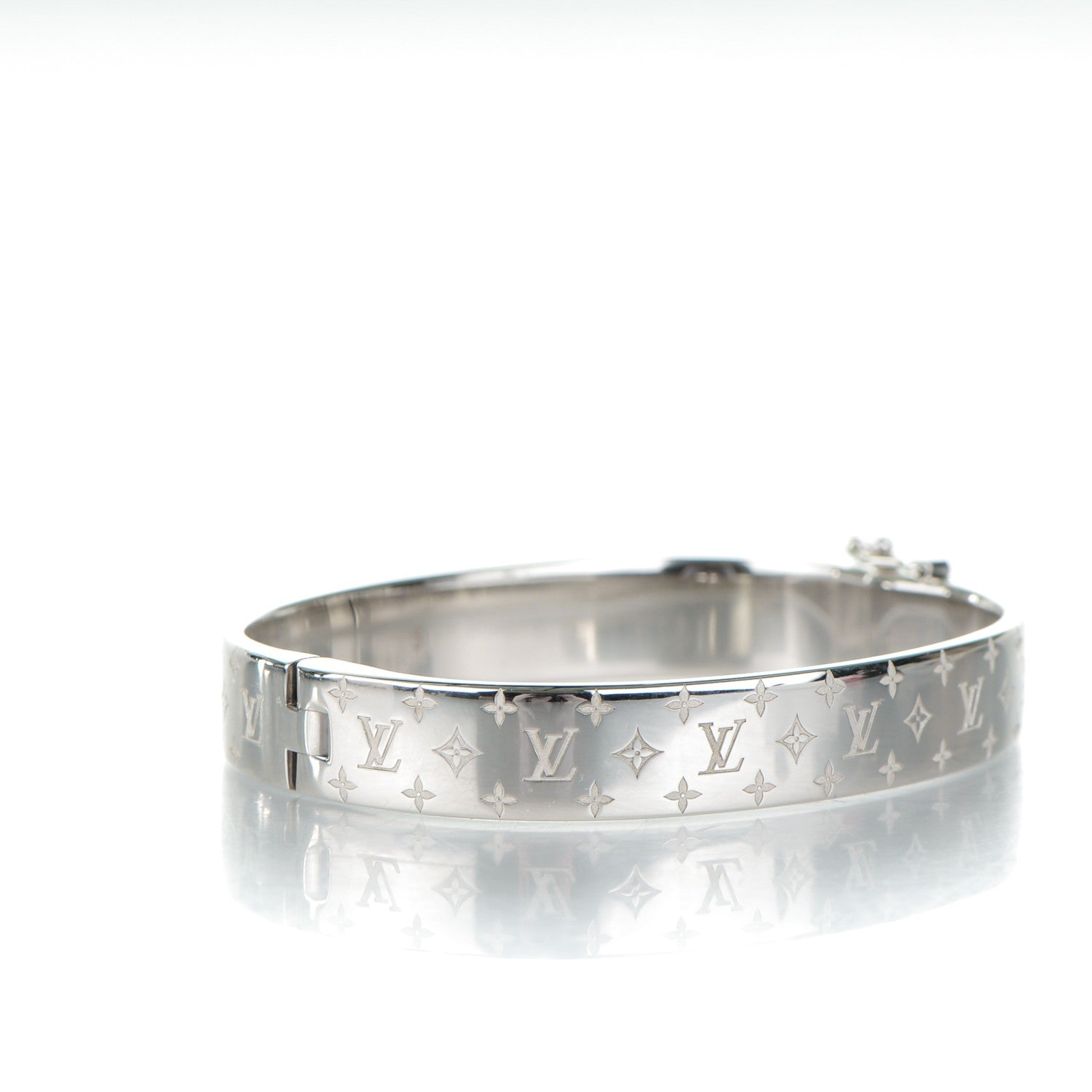 Louis Vuitton Palladium Monogram Nanogram Cuff S 4 of 6