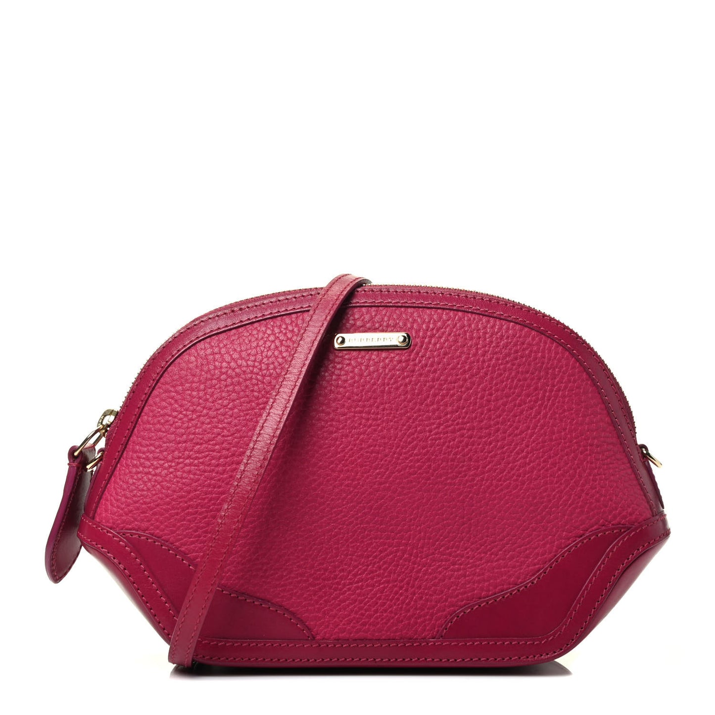 Grained Calfskin Orchard Crossbody Bright Rhubarb Pink