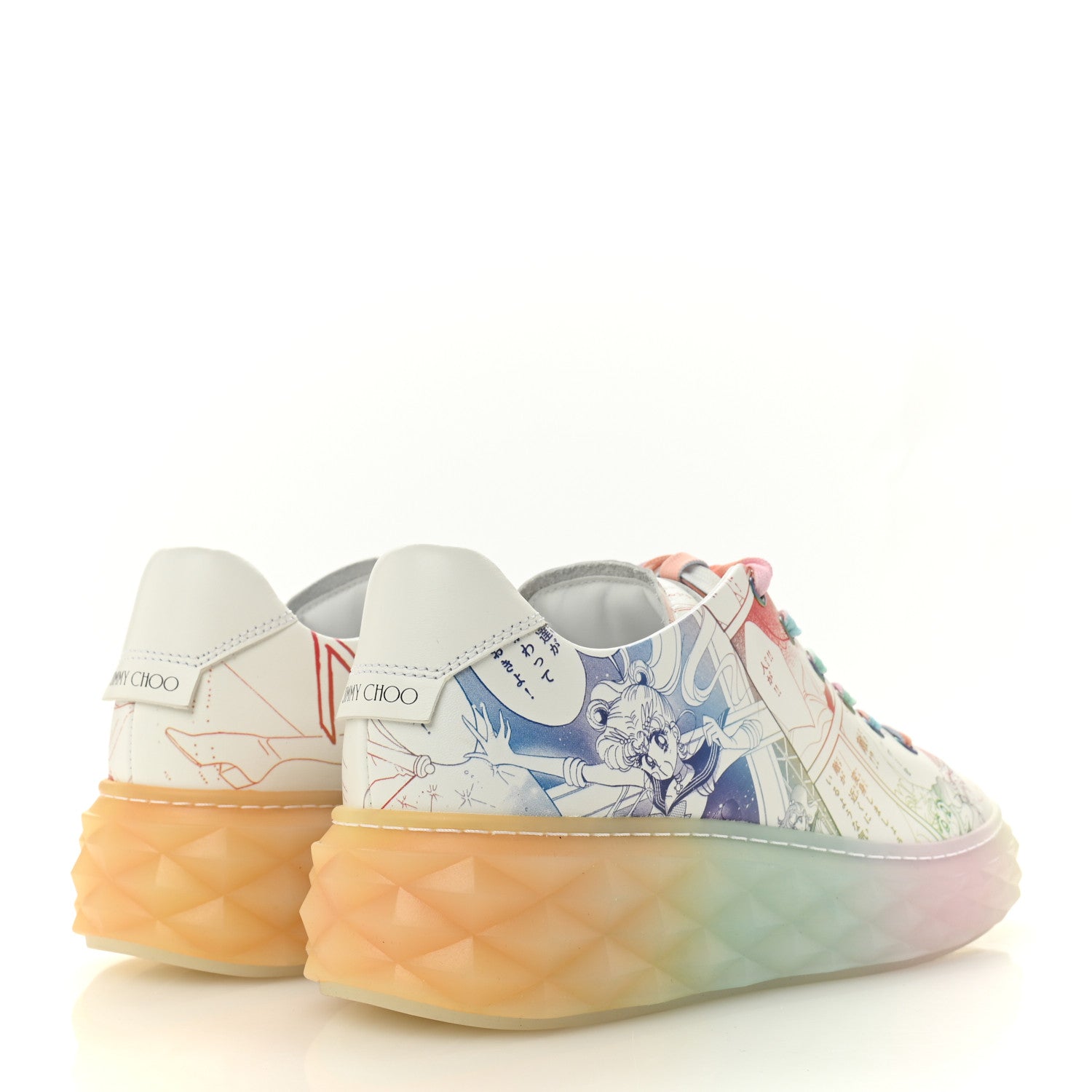 Jimmy Choo x SAILOR MOON Nappa Womens Diamond Light Maxi Sneakers 39 Multicolor White 5 of 10