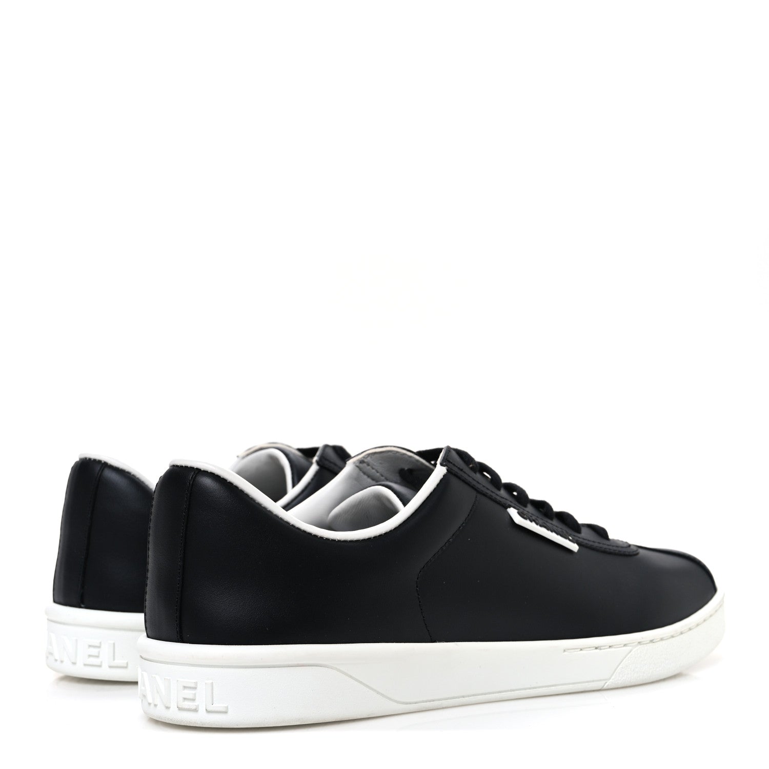 Chanel Calfskin CC Womens Sneakers 40.5 Black 5 of 10