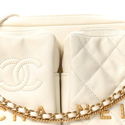Chanel Calfskin Quilted Small Camera Case White 8 of 10