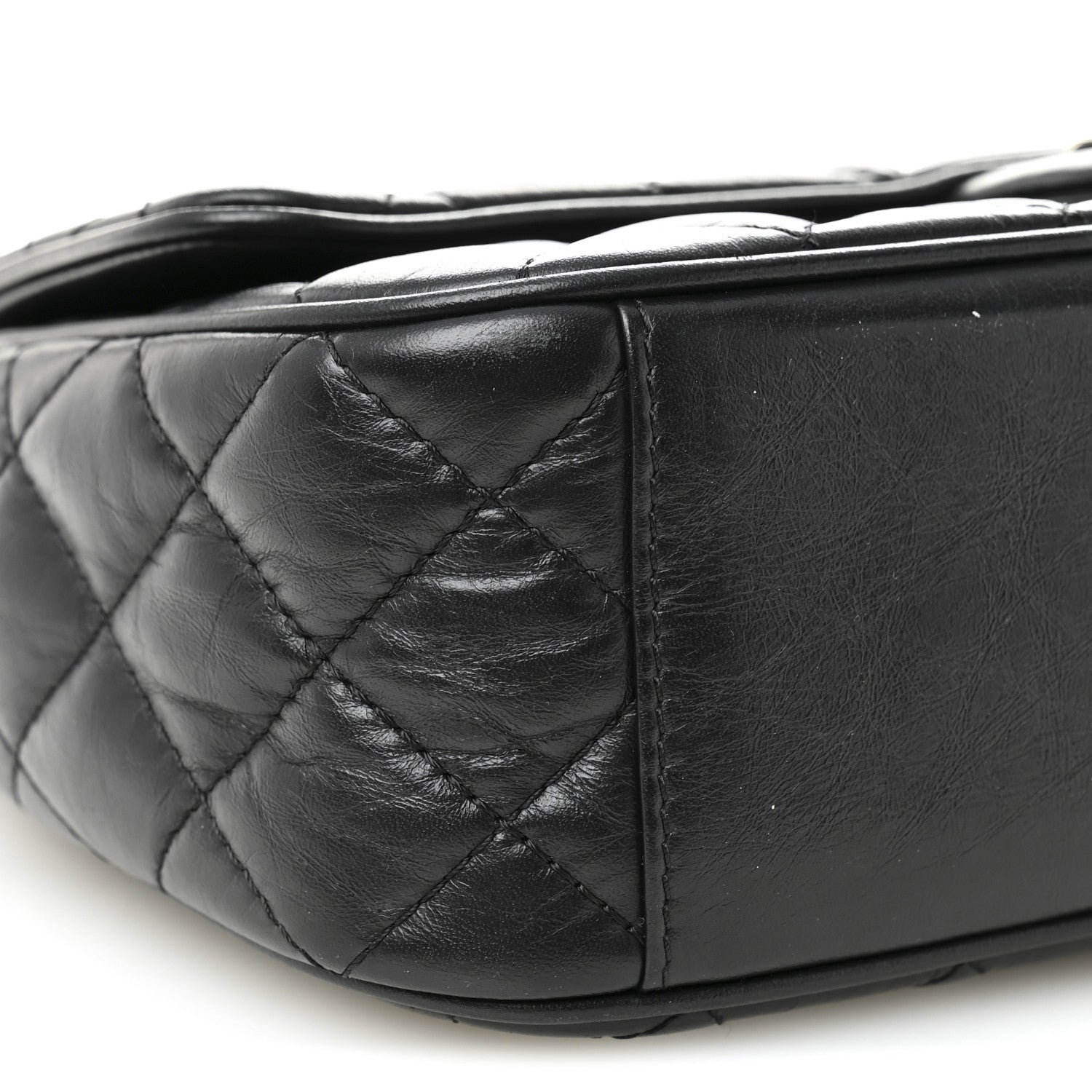 Chanel Aged Calfskin Quilted Medium Easy Flap Black Black 9 of 10