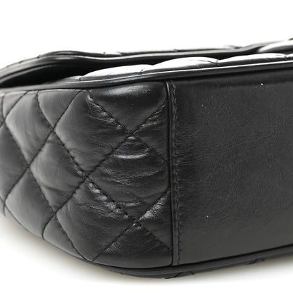 Chanel Aged Calfskin Quilted Medium Easy Flap Black Black 9 of 10