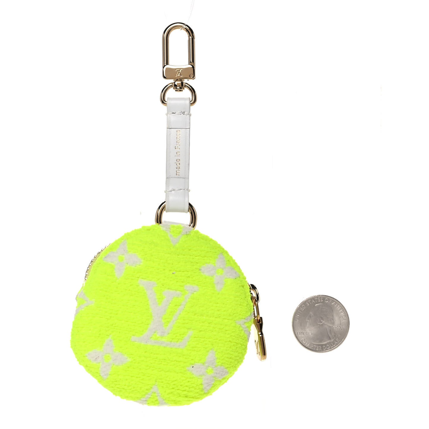 Fabric LV Match Ellipse BB Round Coin Purse Yellow