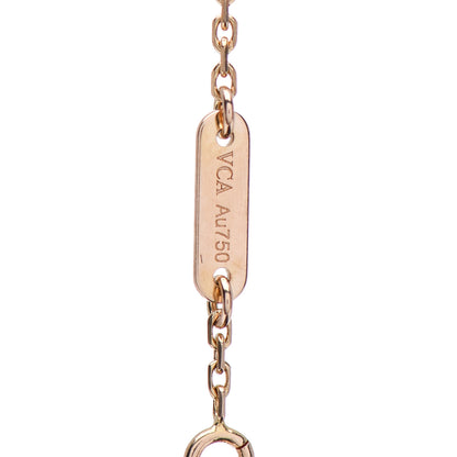 Van Cleef & Arpels 18K Rose Gold Carnelian Sweet Alhambra Heart Bracelet 4 of 5