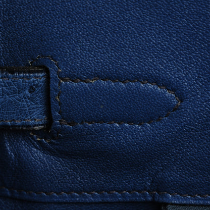 Hermes Ostrich Birkin 35 Bleu Roi 12 of 27