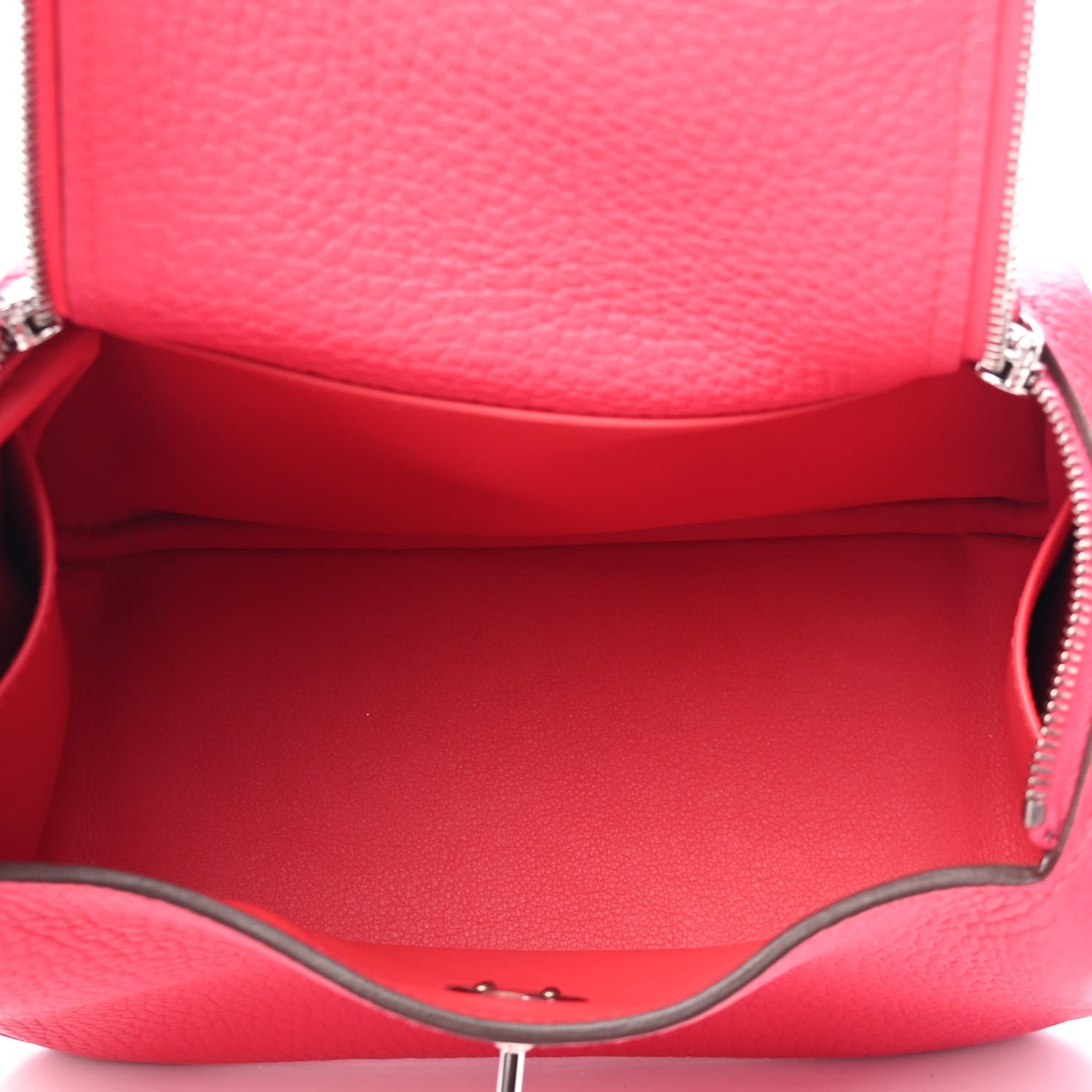 Hermes Taurillon Clemence Mini Lindy 20 Rose Extreme 4 of 4