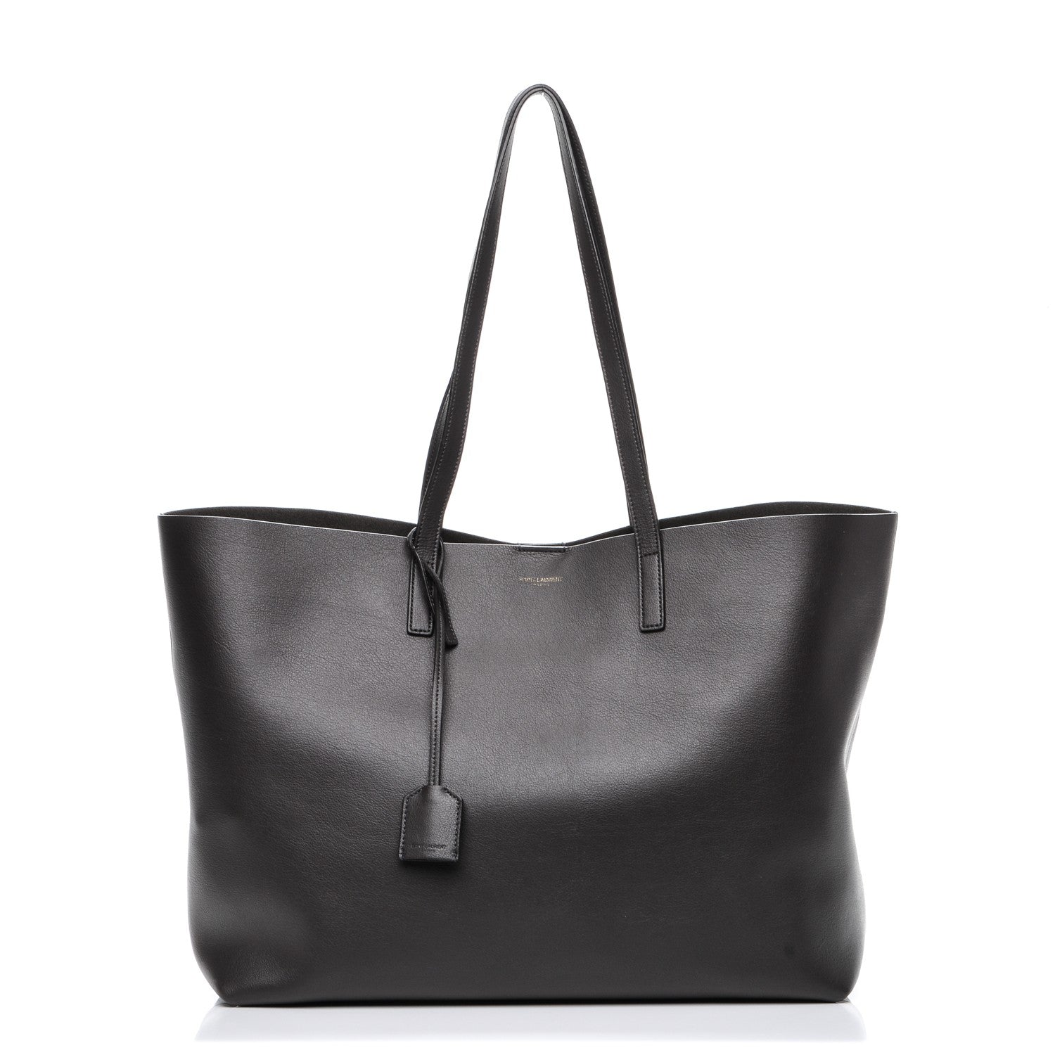 Saint Laurent Calfskin Large Shopping Tote Dark Grey 1 of 9
