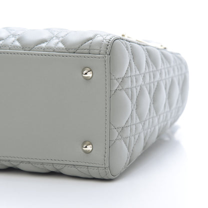 Christian Dior Lambskin Cannage Medium Lady Dior Grey 11 of 12