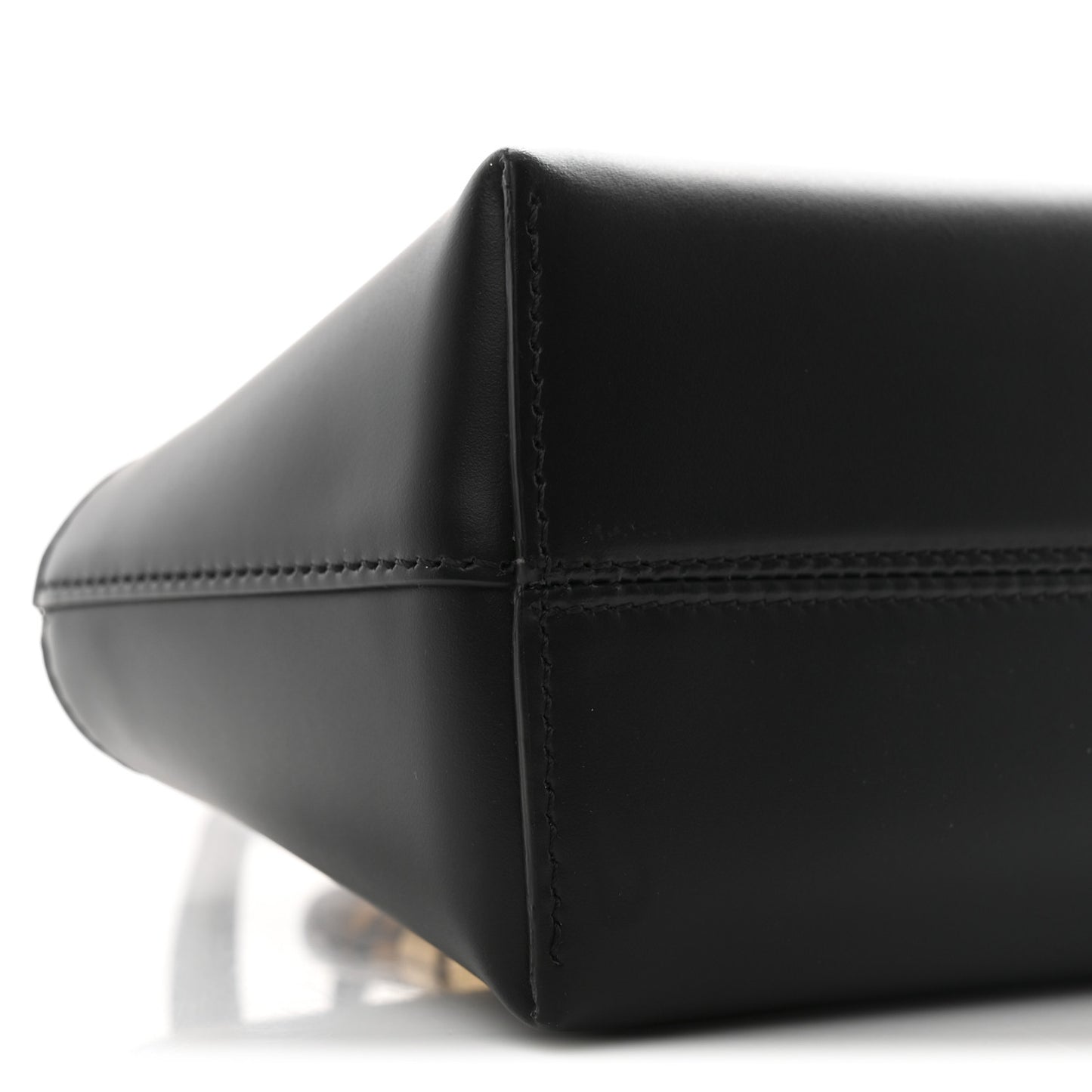 Vitello King Plexiglass Logo Embossed Mini By The Way Top Handle Boston Bag Black