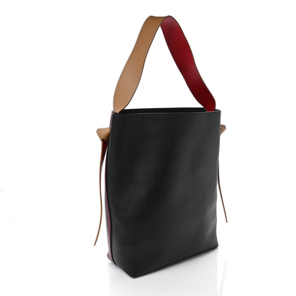 Celine Shiny Smooth Calfskin Small Twisted Cabas Dark Ruby Navy 4 of 11